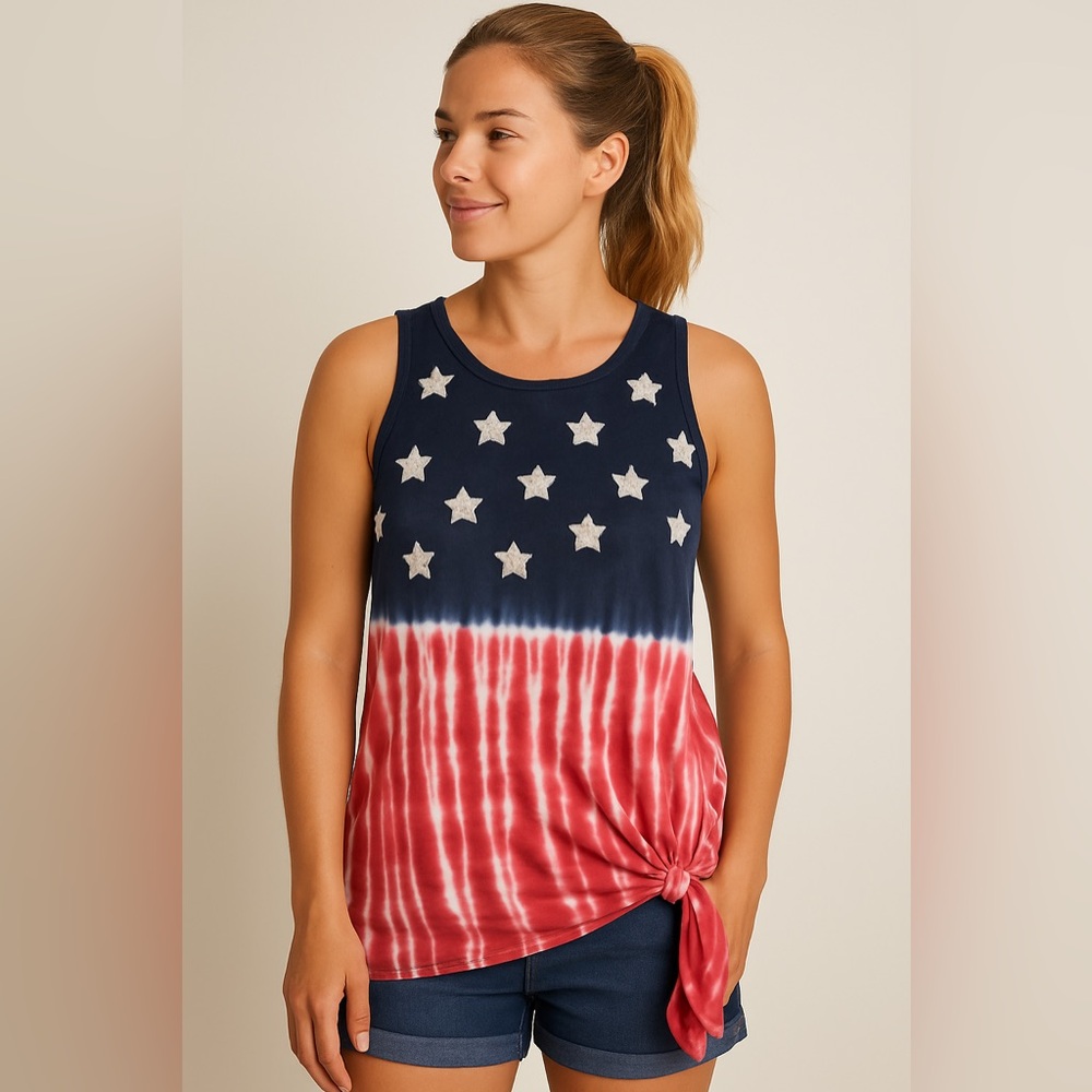 🇺🇸 Chaps RED, WHITE & BLUE Tie-Dye Tank Top
Size: XL